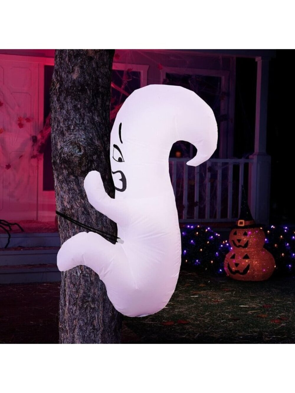 Joiedomi 4 FT Halloween Inflatables Ghost Outdoor Decor LEDs for Cute Blow Up - Picture 5 of 8